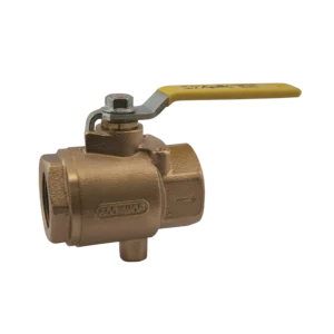 Apollo 7K‑102‑27 bronze ball valve 3/8 125 psi with drain port and mounting pad