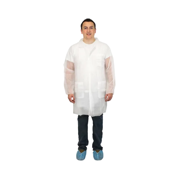 disposable lab coat XL safety zone DLWH-XL BB