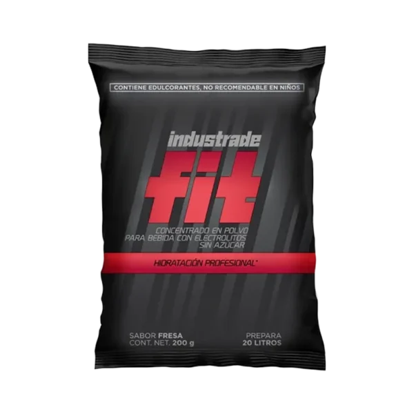 industrade sugar-free strawberry electrolyte drink 20 liters hydration powder