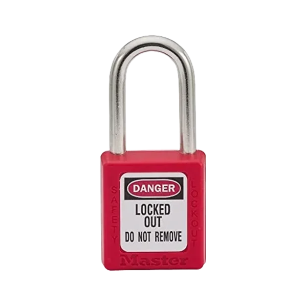 safety padlock red 410 master lock loto device