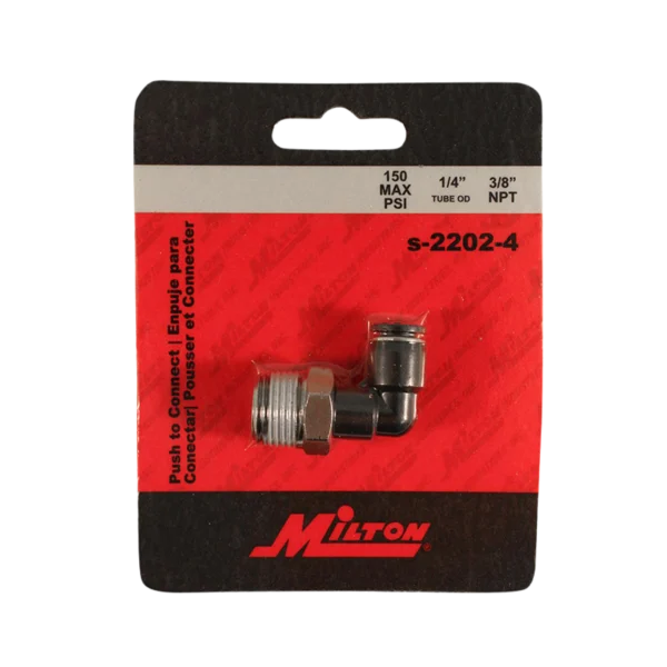 MILTON TUBING ELBOW MALE 2202-4 1/4" X 3/8" NPT - Image 2
