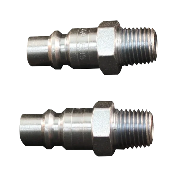 Milton 1839 male quick‑connect plug 1/4″ NPT × 3/8″ H‑style plug box of 10