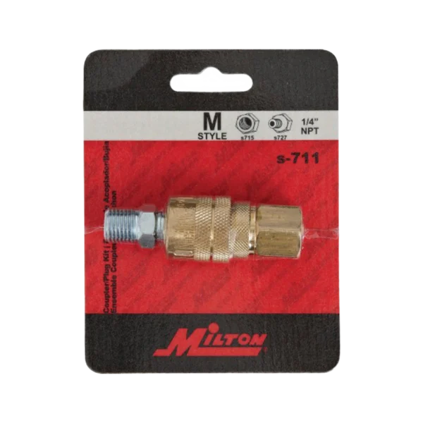 Milton 711 ¼″ M‑Style Coupler & Plug Kit - Image 2