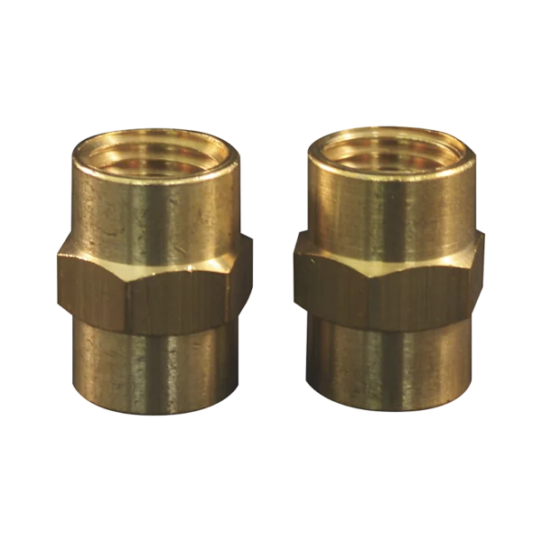 Milton S‑643 female hex coupling 1/4″ FNPT brass hose fitting
