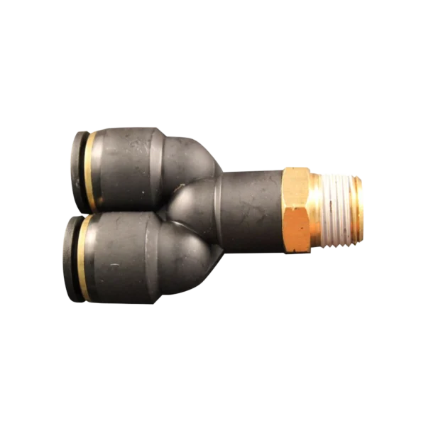 milton tubing tee connector 2206-3 3/8 inch NPT Y-fitting for air systems