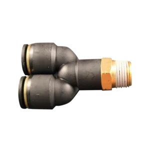 Milton 2206‑7 ¼″ MNPT × ⅜″ OD Push‑to‑Connect Swivel Y‑Connector