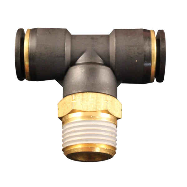 Milton 2204‑2 ¼″ MNPT × ¼″ Push‑to‑Connect Swivel Branch Tee