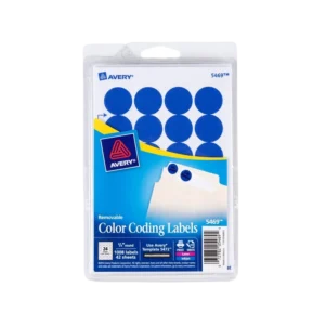 Navy blue circle labels 3/4 inch by AVERY 1008 pack
