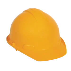 Yellow safety helmet JYRSA model 2002 for industrial use