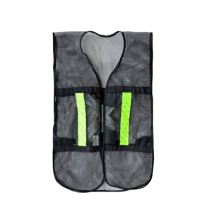 black mesh safety vest with reflective tape HLL RS SAFE