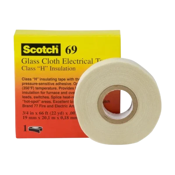 scotch 69 glass cloth tape 1 inch by 3M