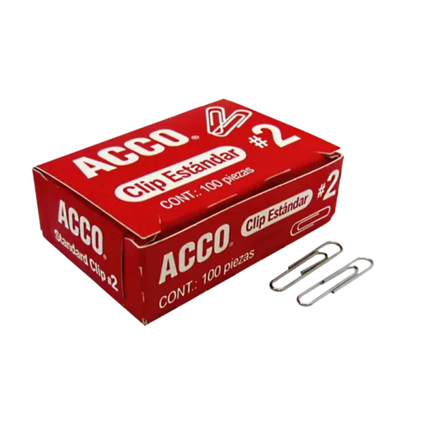standard #2 metal paper clip ACCO