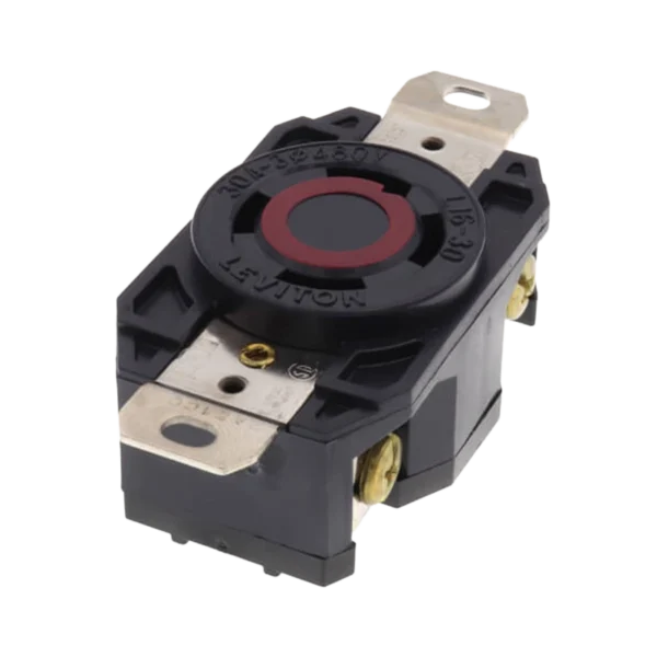 Leviton 30A 480V Locking Connector – NEMA L16-30R 3P 4W Industrial Plug #2730 - Image 2