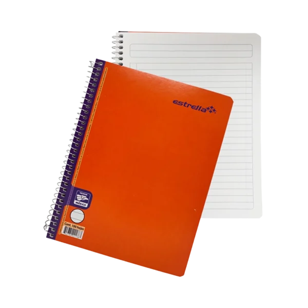 french ruled notebook spiral mega raya scribe 100h estrella