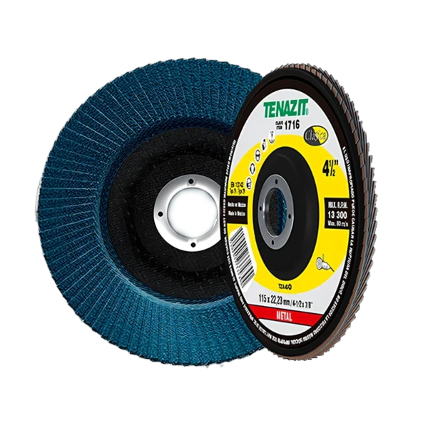 Flap disc for metal sanding Tenazit 1716 4-1/2 x 7/8 Grit 40