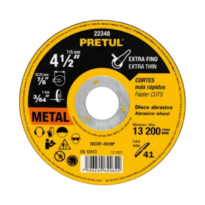thin metal cutting disc Pretul DICOF-4510P 4.5 inch type 41