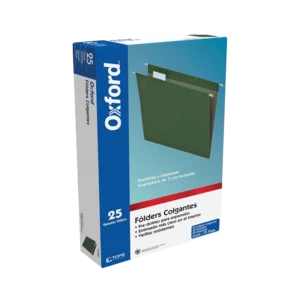 green hanging file folder OXFORD pack 25