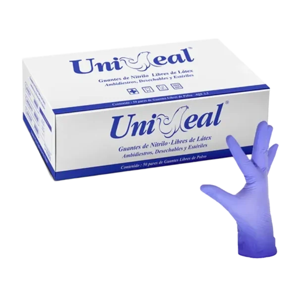 Extra Small Powder-Free Nitrile Gloves by UNIREAL – Box of 100