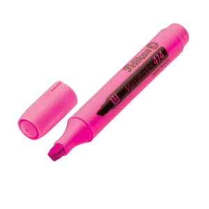 Pelikan pink highlighter marker with fluorescent chisel tip