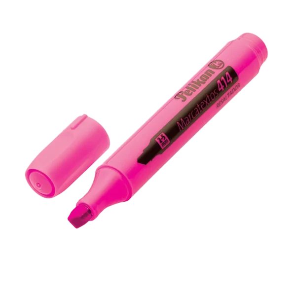 Pelikan pink highlighter marker with fluorescent chisel tip