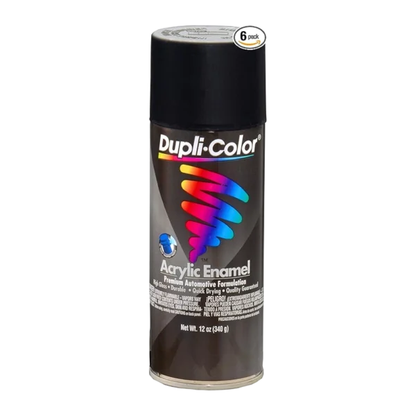 BRIGHT BLACK AEROSOL PAINT 12OZ DUPLI-COLOR DA1603-6 PK