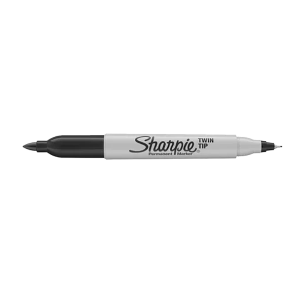 Sharpie Black Permanent Marker – Dual Tip (Fine & Ultra-Fine Point) for Industrial and Office Use - Image 2