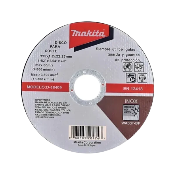 Makita D-18409 stainless steel cutting disc 4-1/2 inch for angle grinders