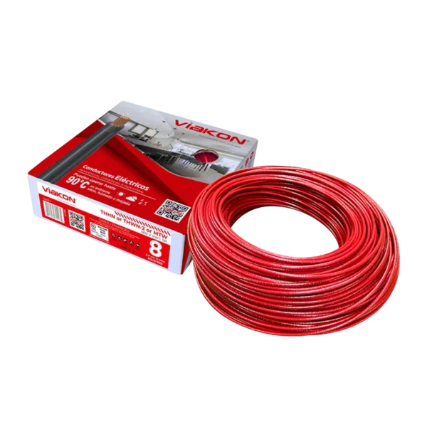 thhn thwn #8 red wire 100m viakon